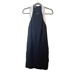 Stella McCartney black Midi Dress with cream Shoulder Panels